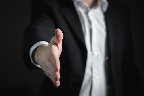 Shaking hands on a new hire